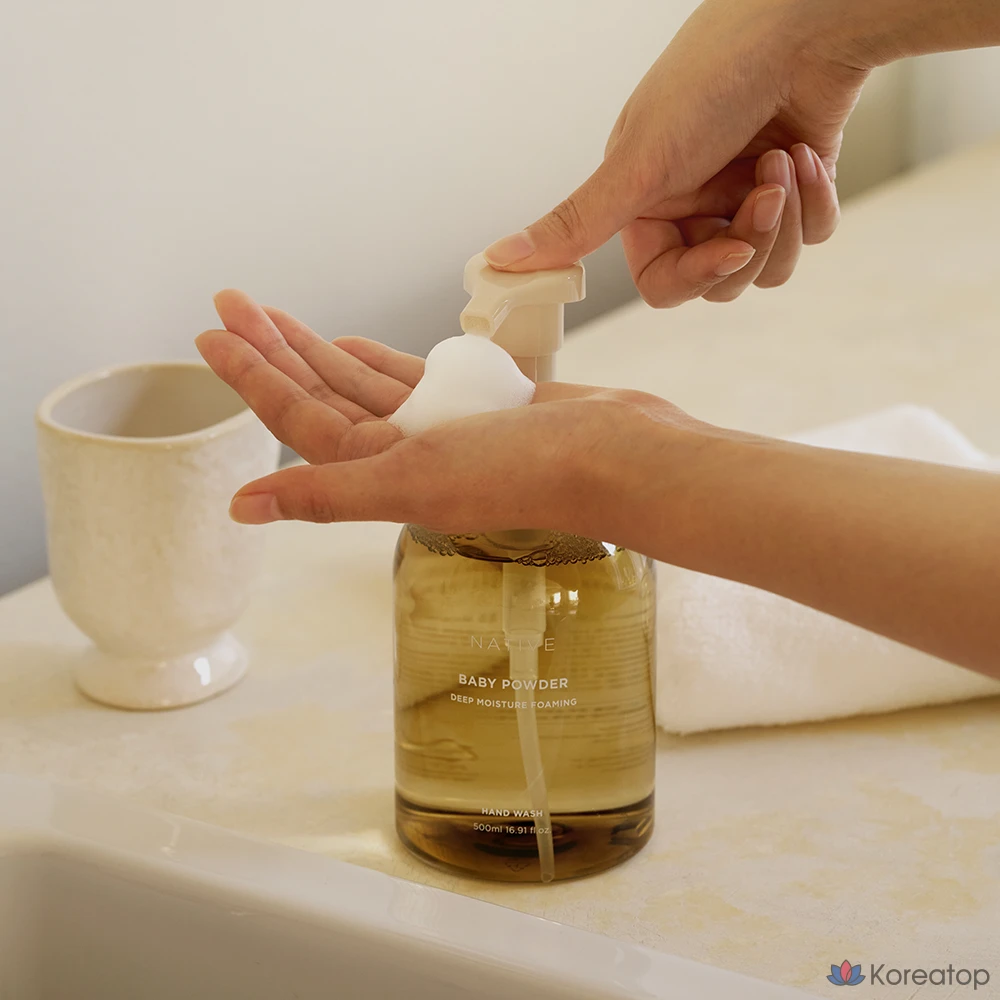 Пенящееся жидкое мыло для рук AVCA Native Deep Moisture с ароматом детской присыпки, 500 мл, 1 шт.