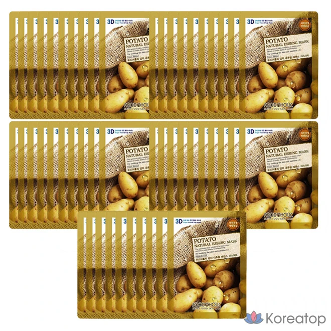 Тканевая маска для лица FoodaHolic 3D Shape Mask Pack Potato Lovely, 50 шт.