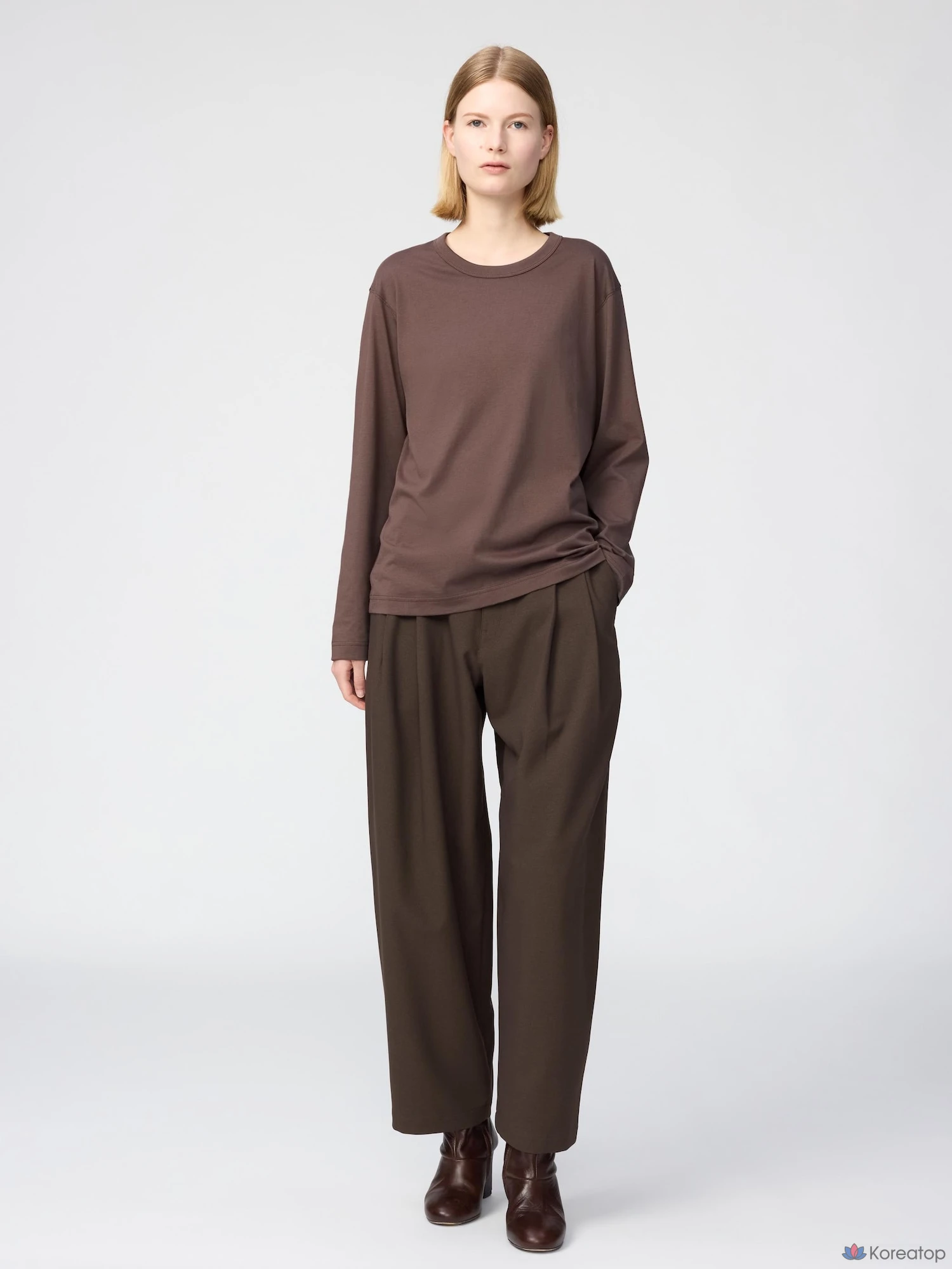Футболка с длинным рукавом Uniqlo Supima Cotton T