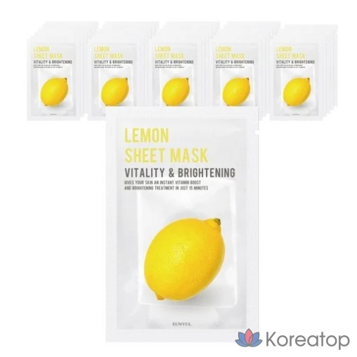 Набор масок для лица Eunyul Purity Lemon Mask Pack, 1 упаковка, 210 штук.