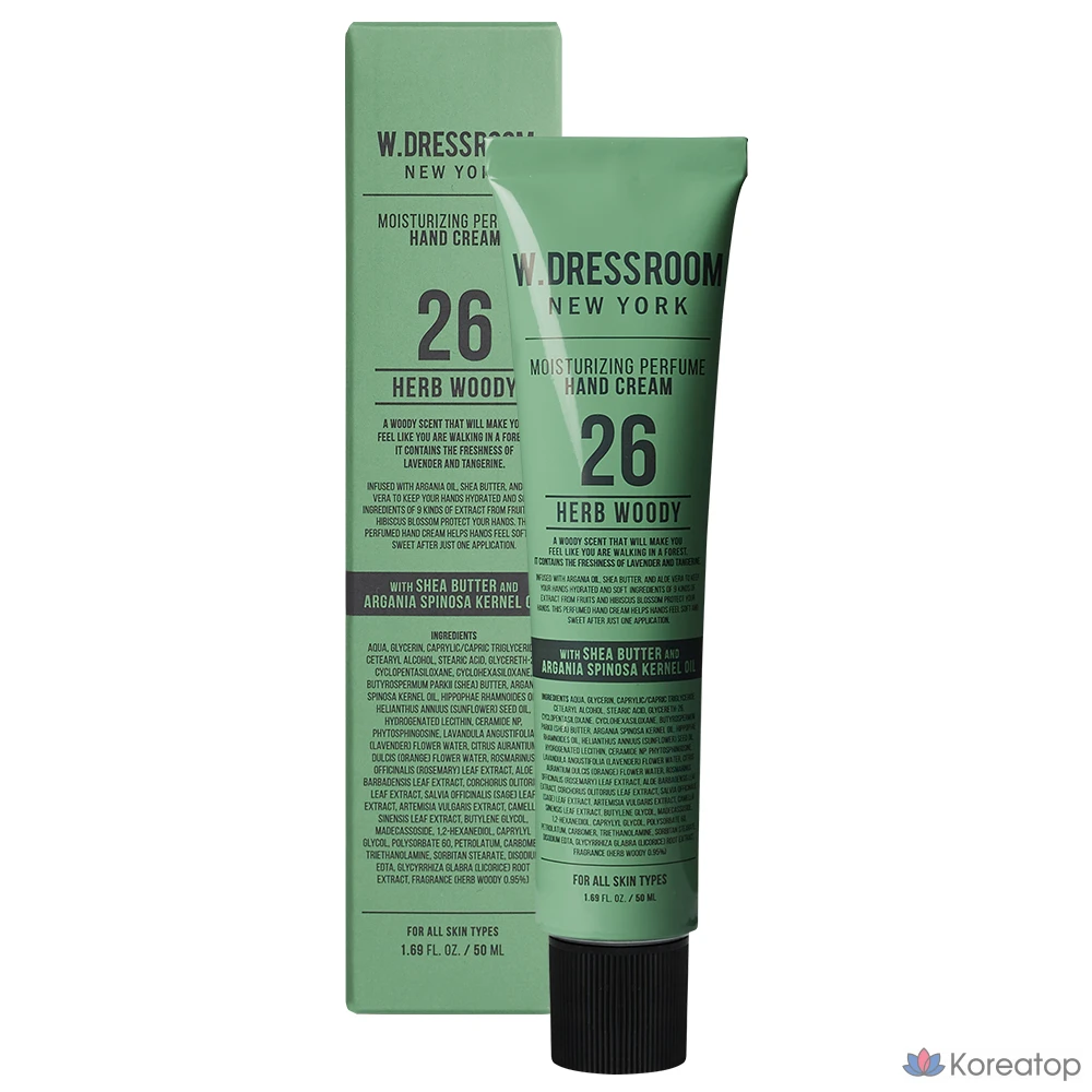 Парфюмированный крем для рук W.Dressroom 26 Herb Woody, 50 мл, 1 шт.
