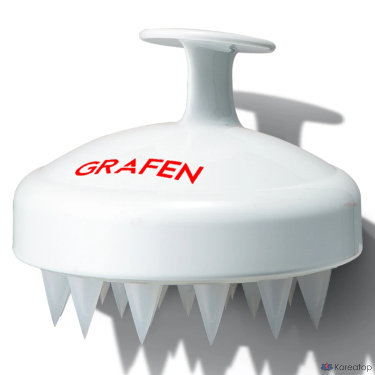 Массажная щетка для кожи головы GRAFEN Edgefinger, белая, 1 шт.