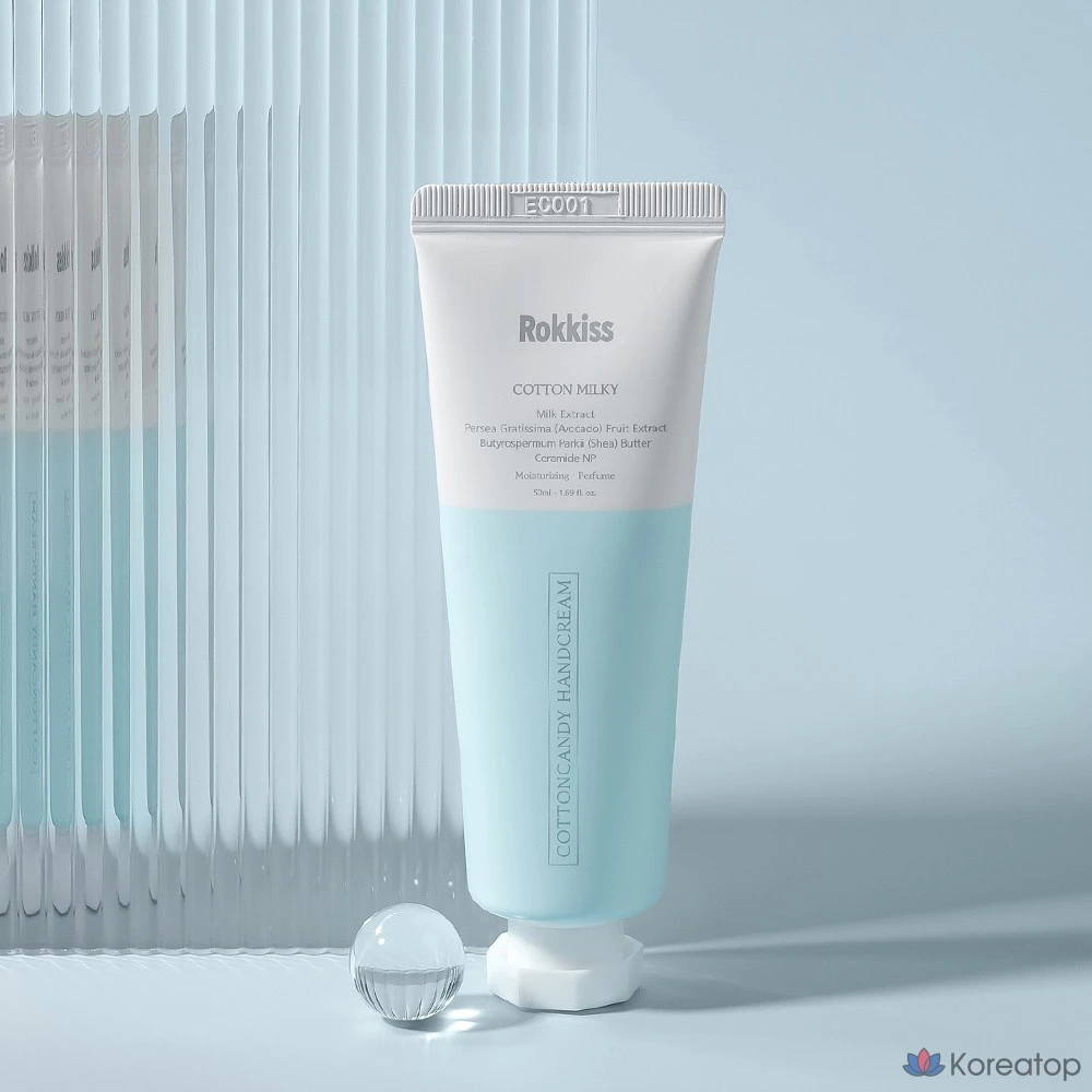 Крем для рук Rokkiss Cotton Candy: Lovely Rose 50 г + Fresh Garden 50 г + Fresh Berry 50 г + Cotton Milky 50 г, 1 упаковка