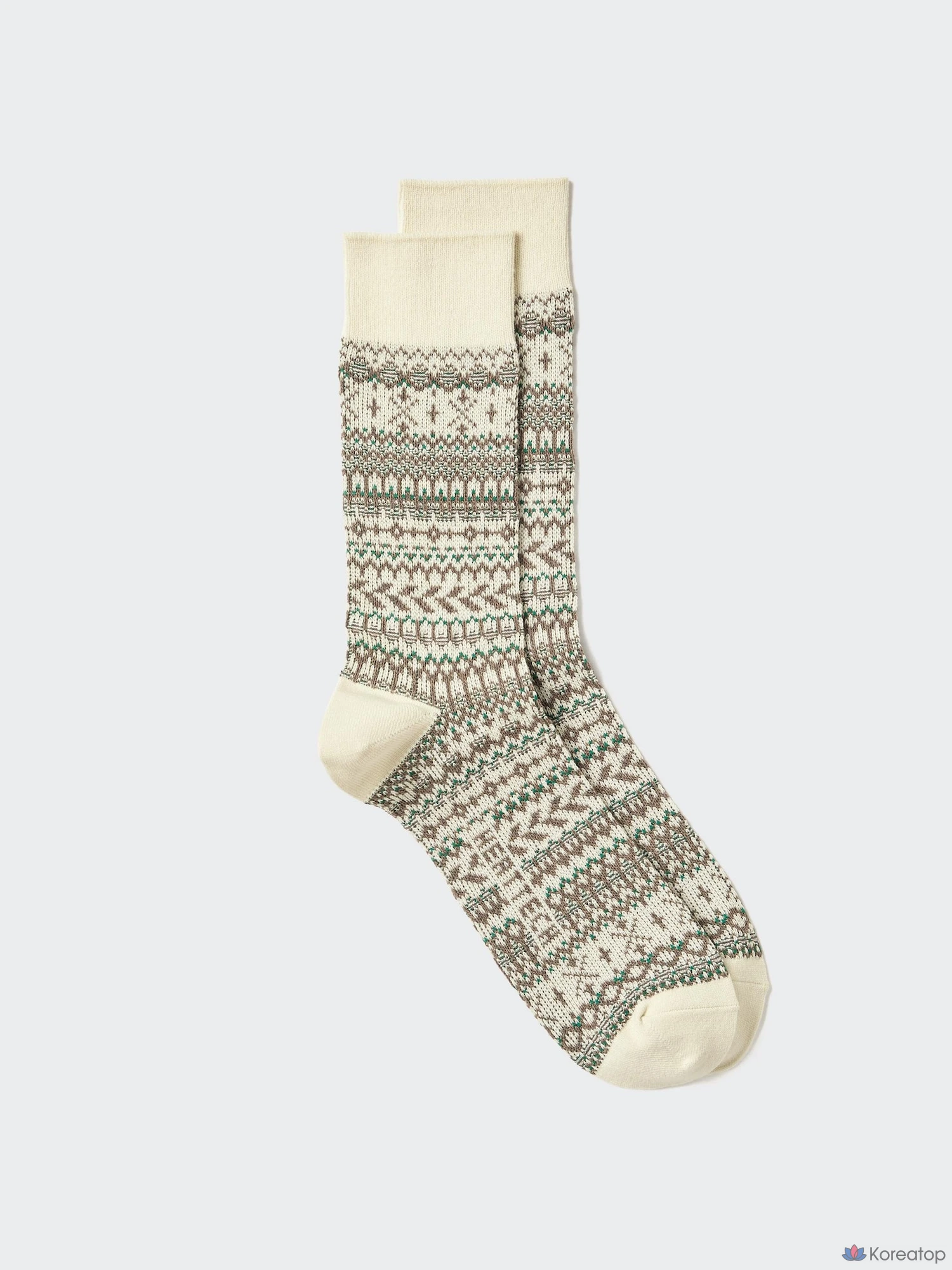Носки Uniqlo HEATTECH Socks Fair Isle, черный
