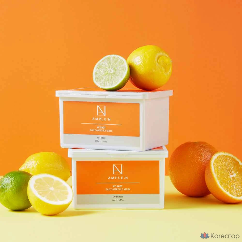 Ампульная маска для лица AMPLE:N &amp; Koreana VC Shot Daily Ampoule Mask, 1 упаковка, 30 штук