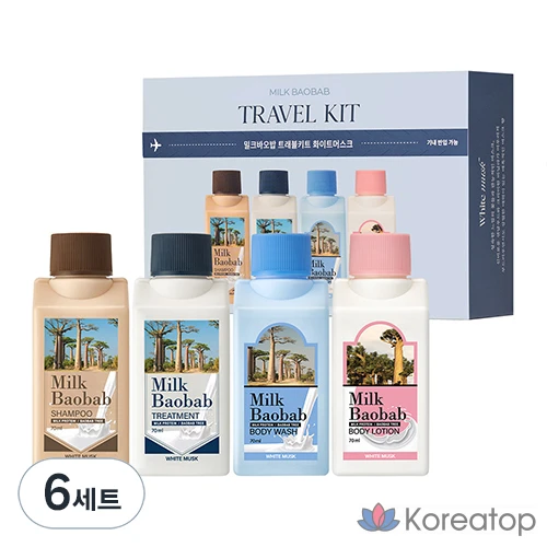 Дорожный набор Milk Baobab White Musk, 6 предметов