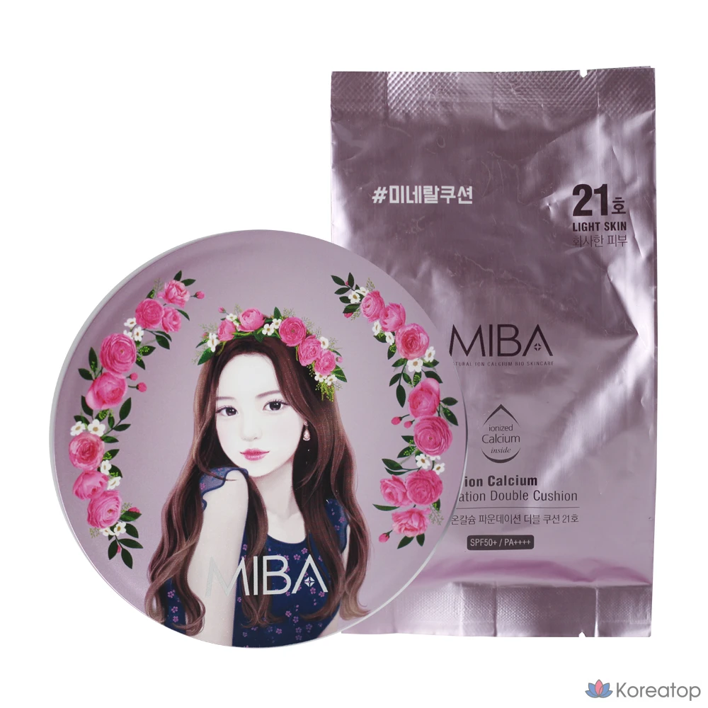 Тональный крем MIBA Ion Calcium King Cushion Foundation, 24 г + сменный блок 24 г, № 21, 1 шт.