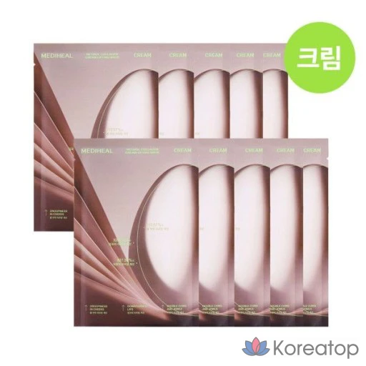 Крем-маска для контурирования лица Mediheal с ретинолом и коллагеном, 10 листов, 1 упаковка, 10 штук