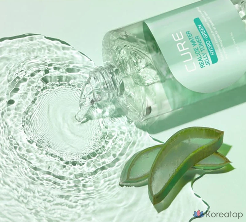 Тоник-гель для душа KIM JEONG MOON Aloe Lasence Cure Realoe Water Jelly Toner, 500 мл, 1 шт., фото 6