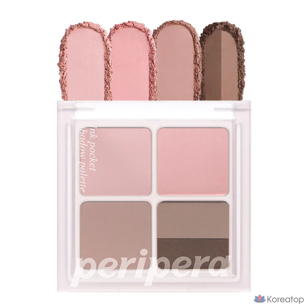 Тени для век Peripera Ink Pocket Shadow Palette 23AD, оттенок 12 청순에 빠진 핑크, 1 шт.
