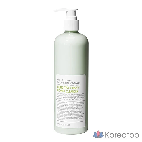 Очищающее средство Graymelin Crazy, 500 мл, Очищающая пенка с травяным чаем, 1 шт.