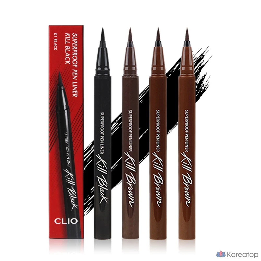 Подводка для глаз Clio Kill Cover Superproof Pen Liner, оттенок 2 Brown, 1 шт.