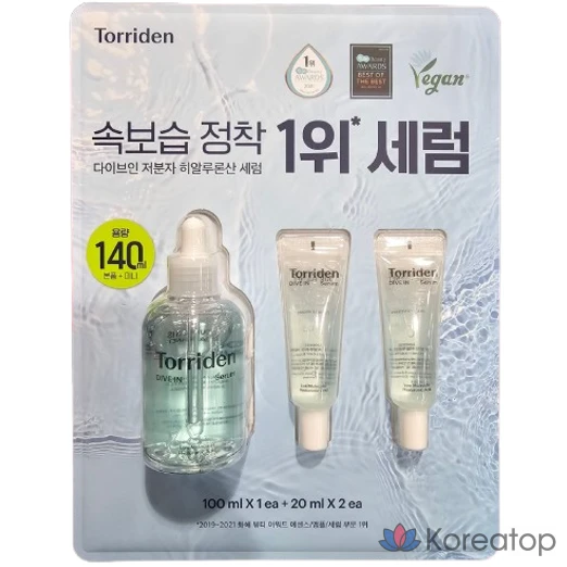 Сыворотка для лица Torriden Dive-In с низкомолекулярной гиалуроновой кислотой, 140 мл, 1 шт.