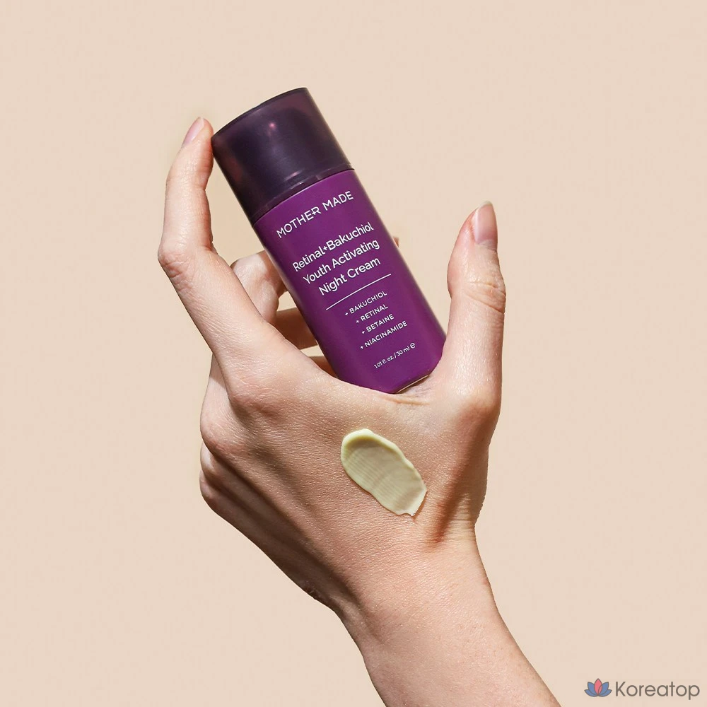 Ночной крем MOTHER MADE с бакучиолом, ретинолом и витамином А, гипоаллергенный укрепляющий крем, крем для глаз, 1 шт., 30 мл