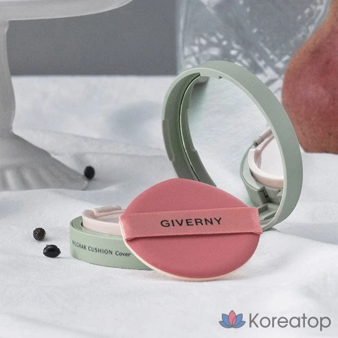 Матовый кушон с запаской бежевый Giverny close-fitting cover Оригинал 12 г + набор для заправки 12 г, светло-бежевый