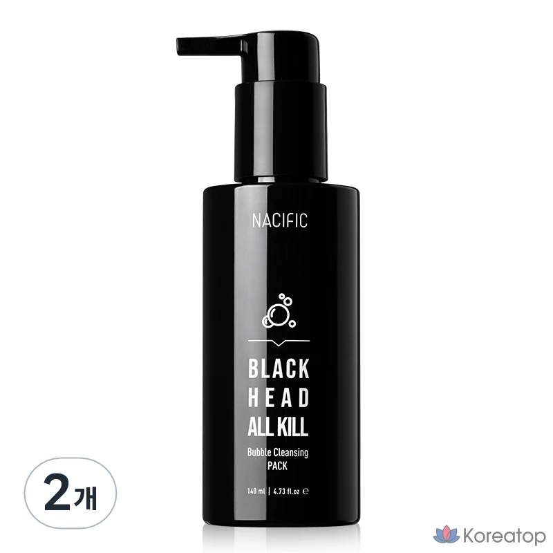 Очищающая пенка для удаления черных точек NACIFIC Blackhead All Kill Bubble Cleansing Pack, 1 упаковка, 2 упаковки