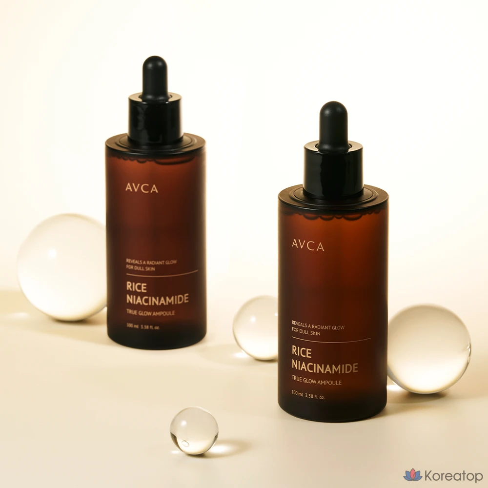 Отбеливающая ампула AVCA True Glow с рисом и ниацинамидом для веснушек, 100 мл, 1 шт.