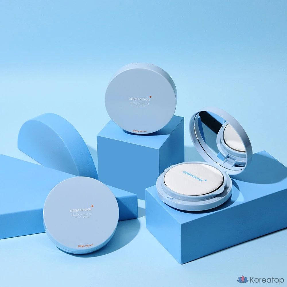 Солнцезащитный крем-кушон Dermashare Propolis Tone-Up Sun Cushion SPF50+ PA++++, 25 г, 1 шт.