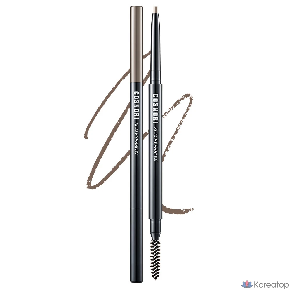 Карандаш для бровей Cosnori Slim Eyebrow Pencil, оттенок 06 Mild Taupe, 0.13 г, 1 шт.