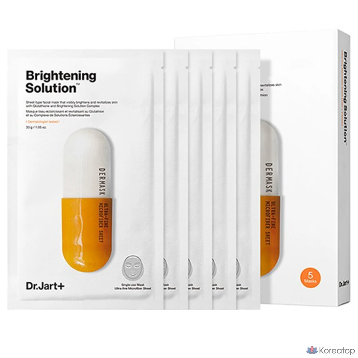 Осветляющий раствор Dr. Jart+ Dermask Microjet, 30 г, 5 штук, 1 упаковка.