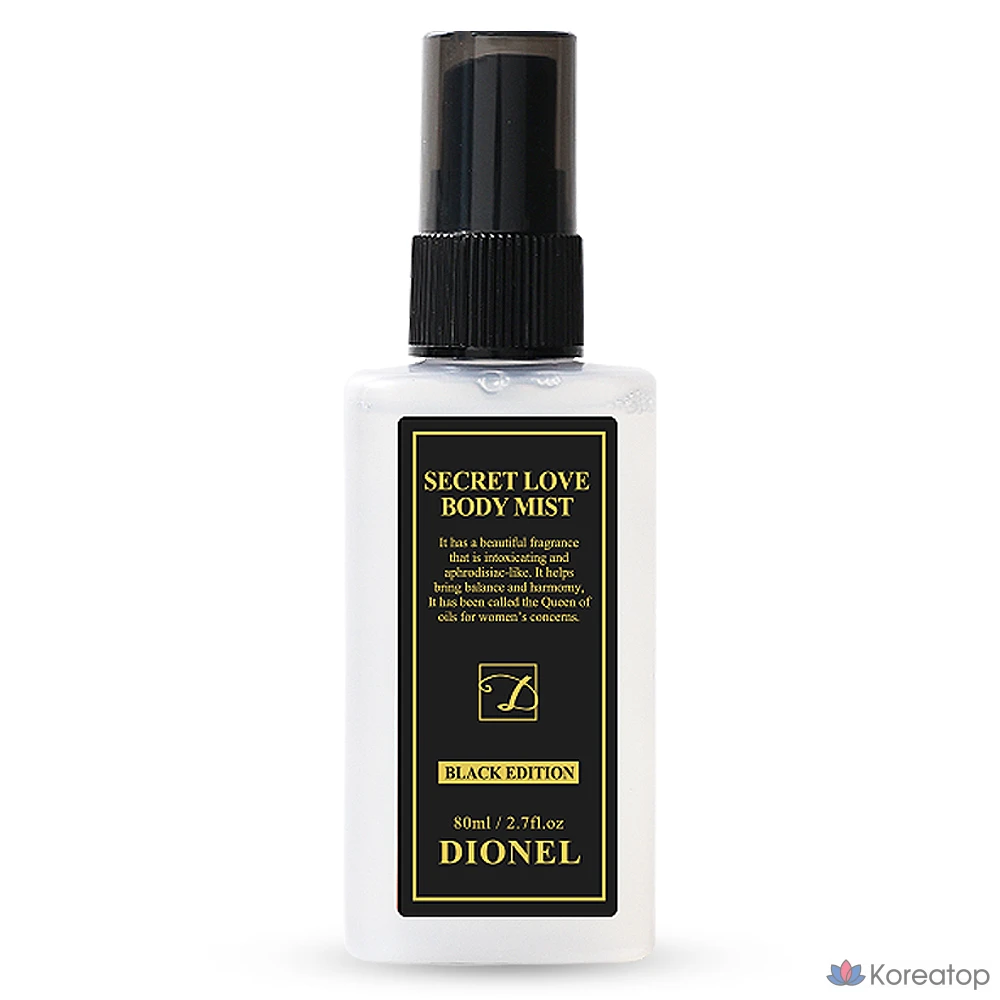 Спрей для тела Bouquet garni Secret Love, черная версия, 1 шт., 80 мл