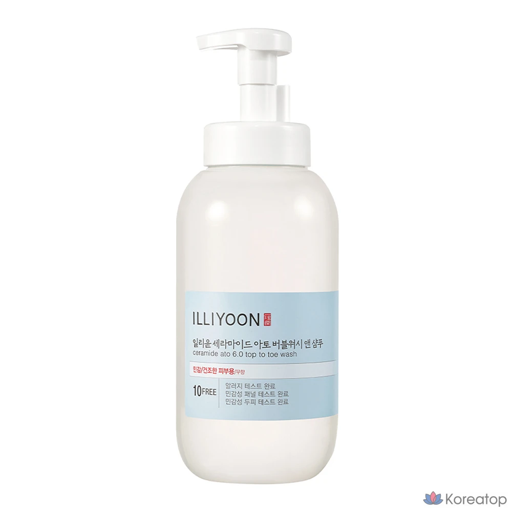 Гель для душа и пена для душа Illiyoon Ceramide Ato, без запаха, 900 мл, 1 шт.