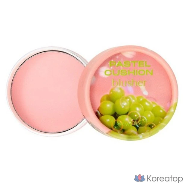 Румяна-кушон The Face Shop Pastel Cushion Blusher, 5 г, 02 BUBBLEGUM PINK, 1 шт.