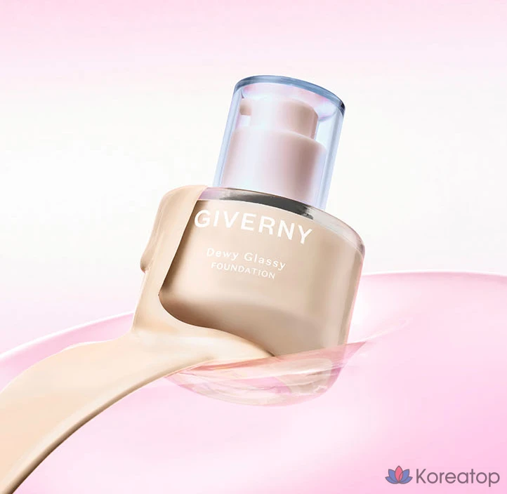 Тональный крем Giverny Dewy Glassy Foundation, 30 мл, 01NW Icy, 1 шт., фото 3