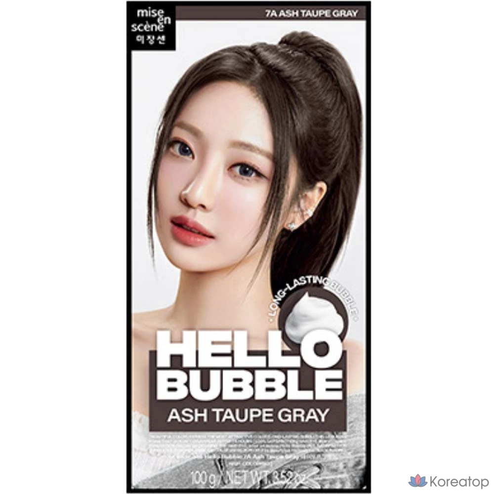 Краска для волос Mise en Scene Hello Bubble X Blackpink, оттенок 7A пепельно-серый, 1 шт., фото 2