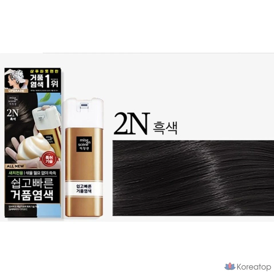 Краска для пены Mise en Scene Easy and Fast, 40 г, Coupang Choayou Market 2N Black, 1 шт.