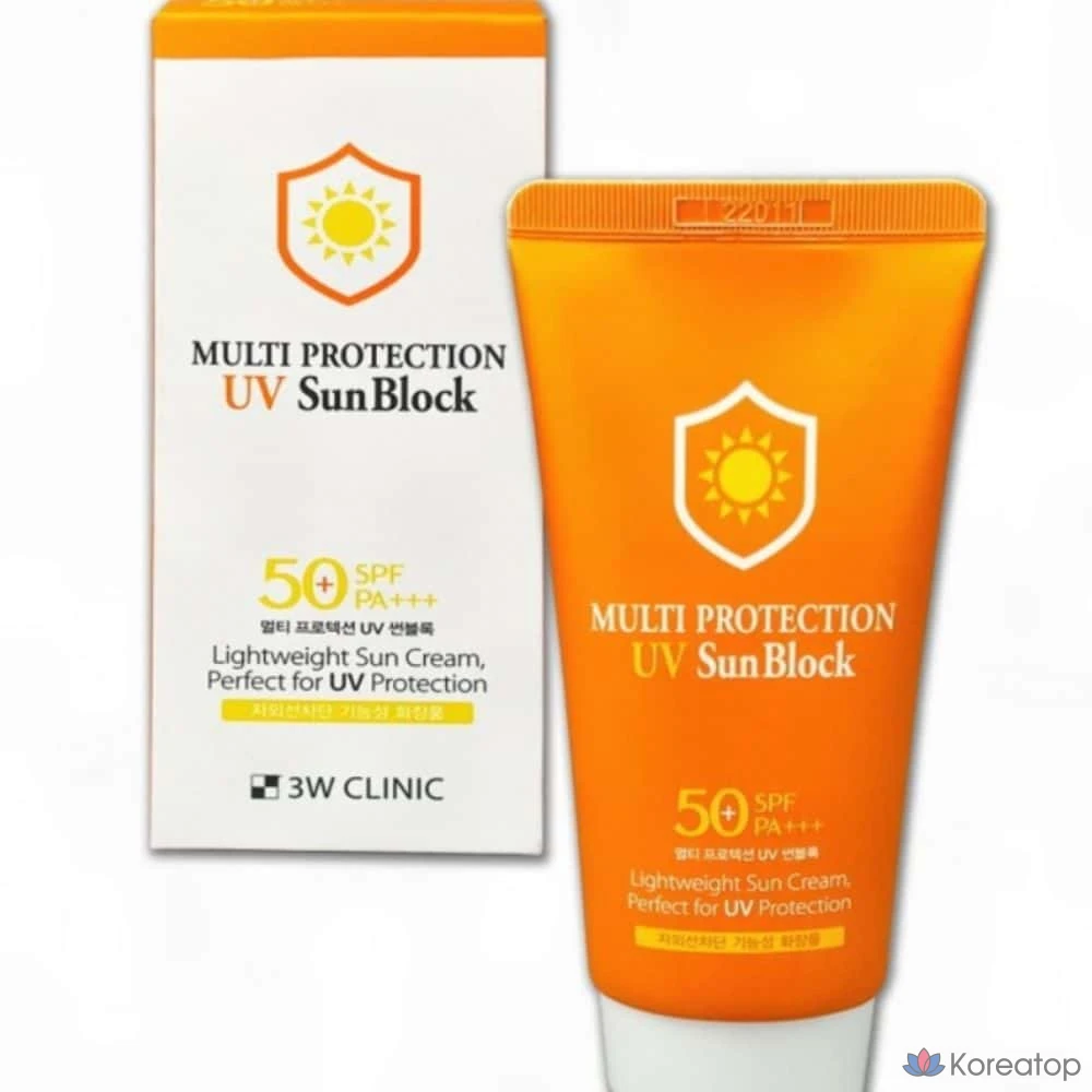 Солнцезащитный крем 3W Clinic UV, 70 мл, легкий, для ежедневного использования, защищает от ультрафиолетового излучения., фото 2