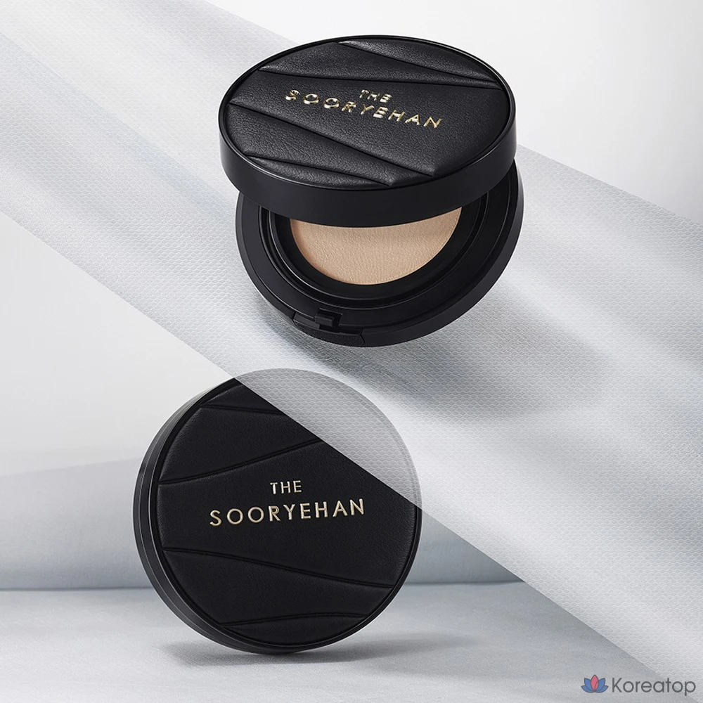Тональный крем-кушон Sooryehan The Black Tension Fit Mesh Cushion Foundation, 13 г, № 21, 1 шт.