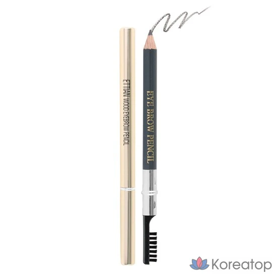 Карандаш для бровей Prorance Wood (кисточка-карандаш) 03, серый, 1 шт.