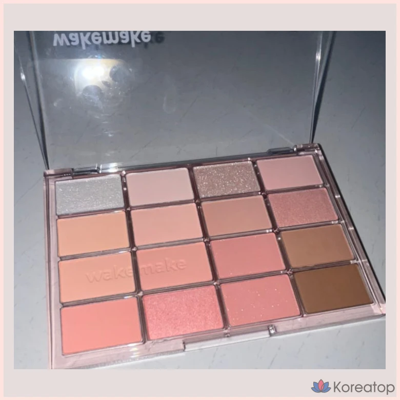 Палетка теней для век WAKEMAKE Soft Blurring Eye Palette, 26 оттенков приглушенной розовой гаммы, 1 шт., фото 3