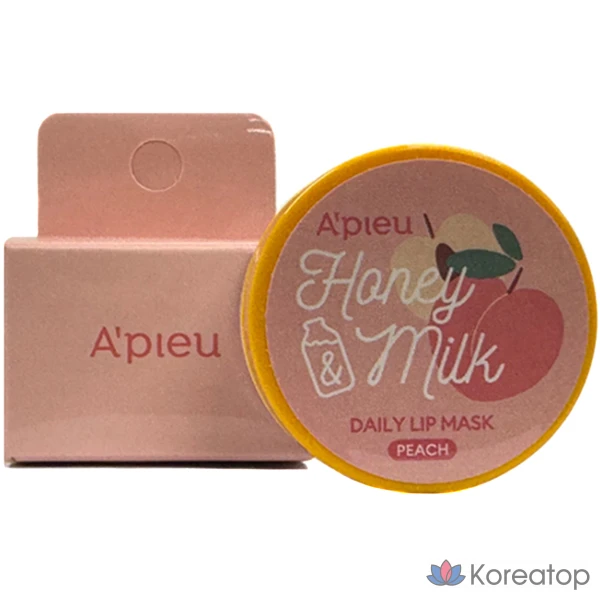 Маска для губ A'Pieu с медом и молоком, 6 г (персик), 1 шт.