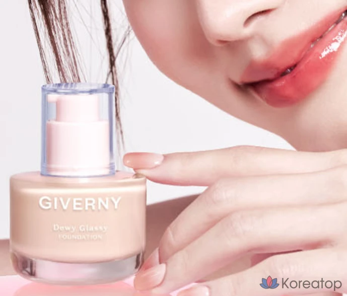 Тональный крем Giverny Dewy Glassy Foundation, 30 мл, 01NW Icy, 1 шт., фото 4