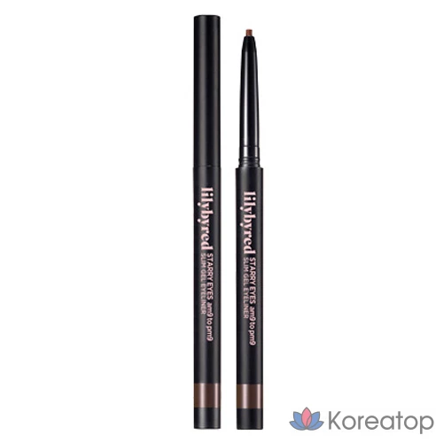 Гелевая подводка для глаз Lilybyred Stareyes Nine to Nine Slim, оттенок 03 Walnut Brown, 1 шт.