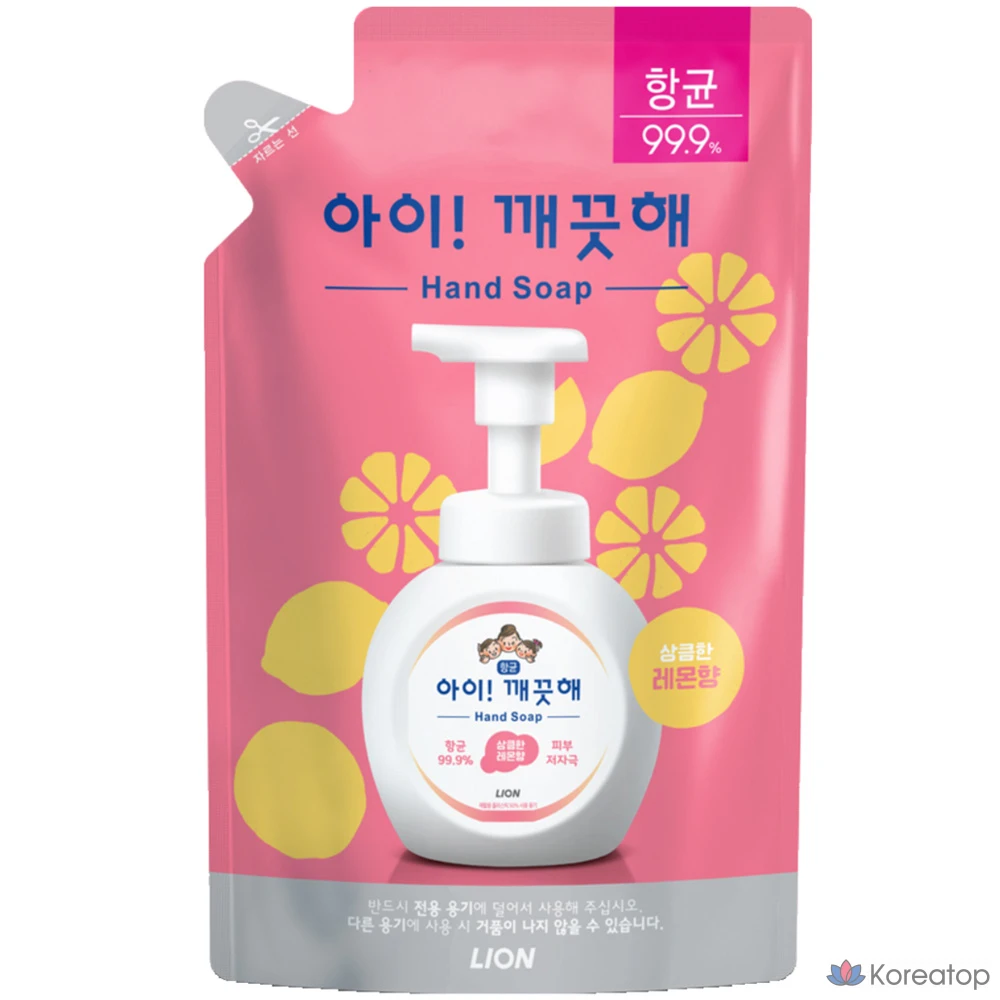 Сменный блок жидкого мыла для рук Lion с ароматом лимона, 450 мл, 1 шт.