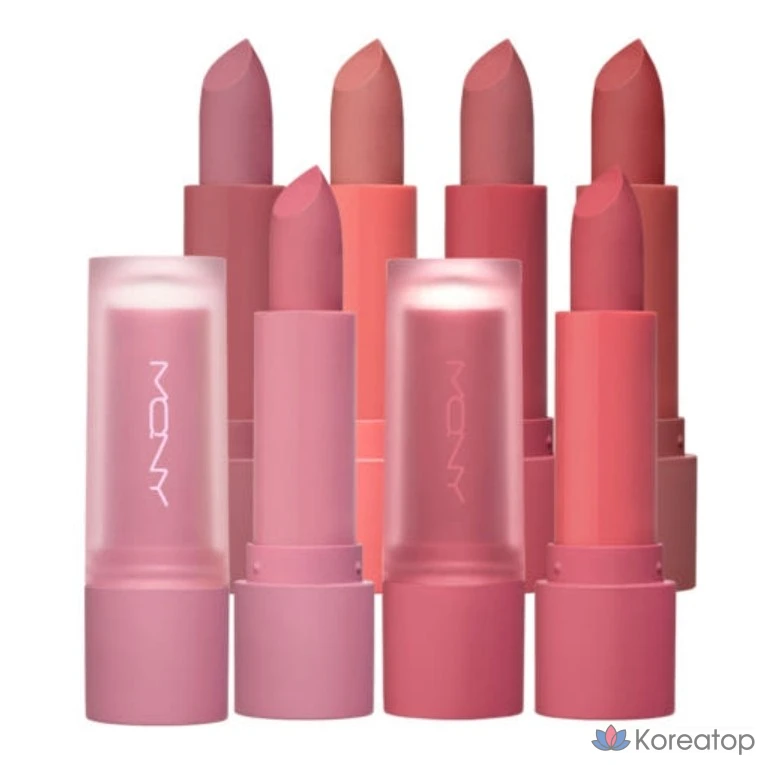 Матовая пудровая помада Mqny New York, 3,5 г, 1 шт., цвет сиреневый «Сауна».