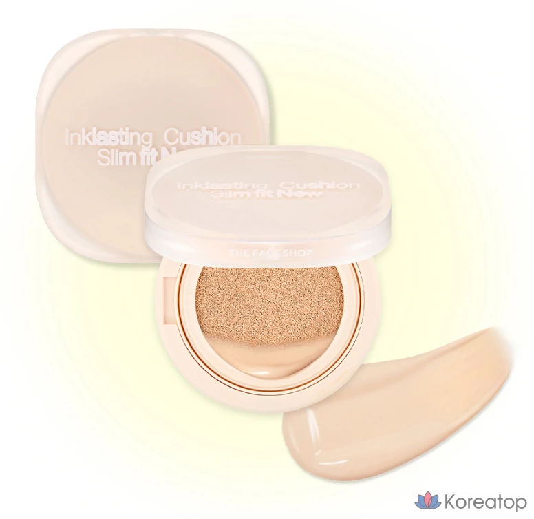 Тональный крем-кушон The Face Shop Ink Lasting Slim Fit New Cushion Foundation Refill, 12g, V201 Apricot Beige, 1 шт.