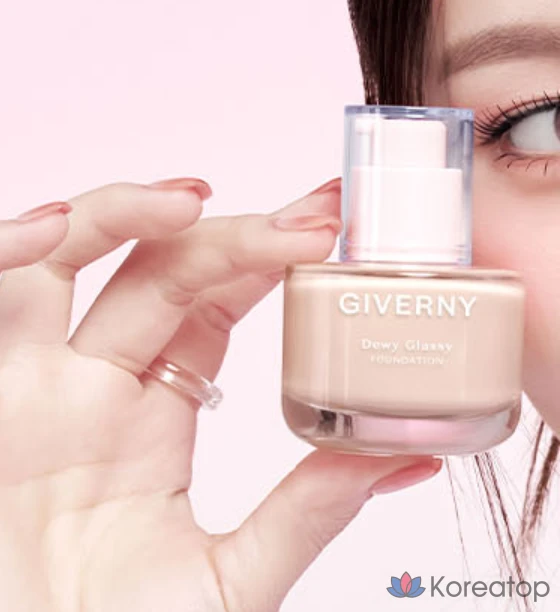 Тональный крем Giverny Dewy Glassy Foundation, 30 мл, 01NW Icy, 1 шт., фото 5