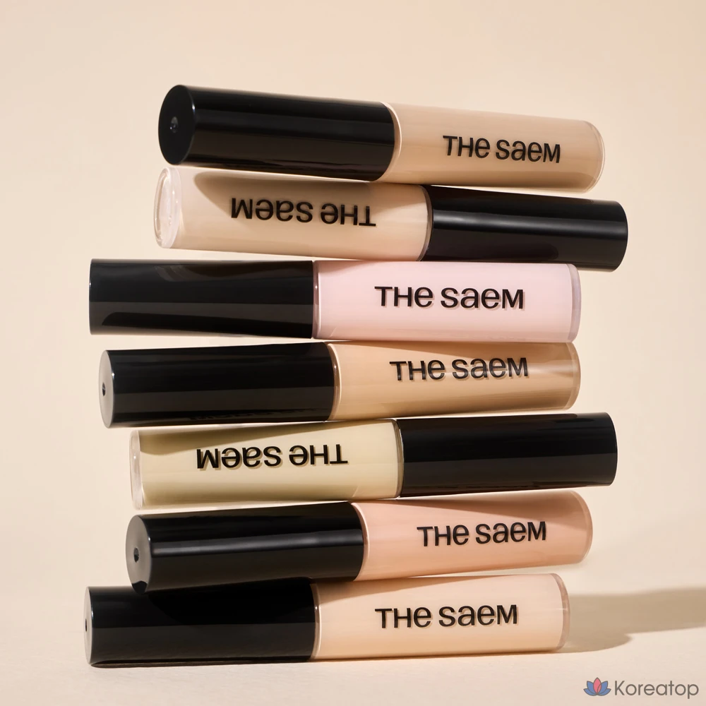 Набор консилеров The Saem Cover Perfection Concealer Duo Set A, 5 комплектов, 1 оттенок Correct Beige + 1,5 оттенок Natural Beige, фото 6