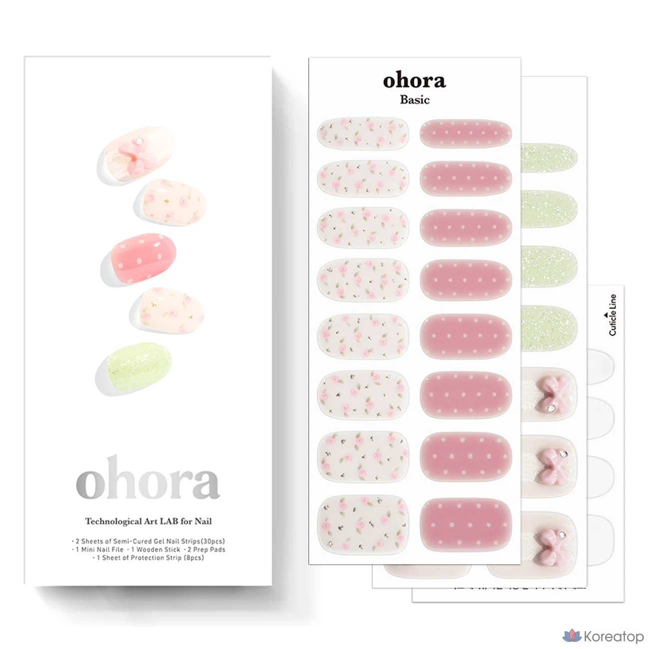 Гель-лак для ногтей Ohora Gel Strip Nail, N Bloom Bonbon, 1 шт.
