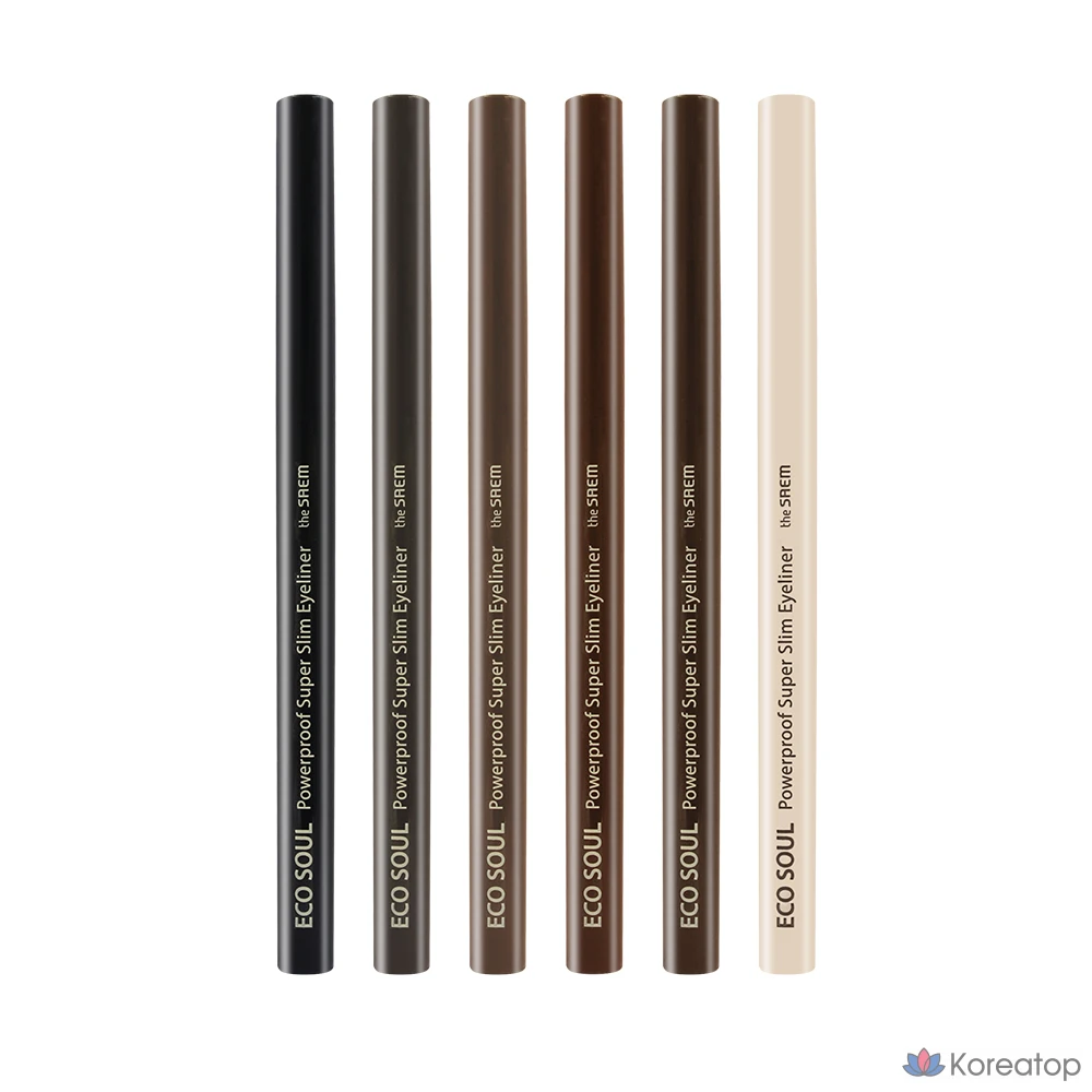 Подводка/карандаш для глаз The Saem Eco Soul Powerproof Ultra Slim Eyeliner/Pencil, 02.BK02 Ash Black, 1 шт., фото 3