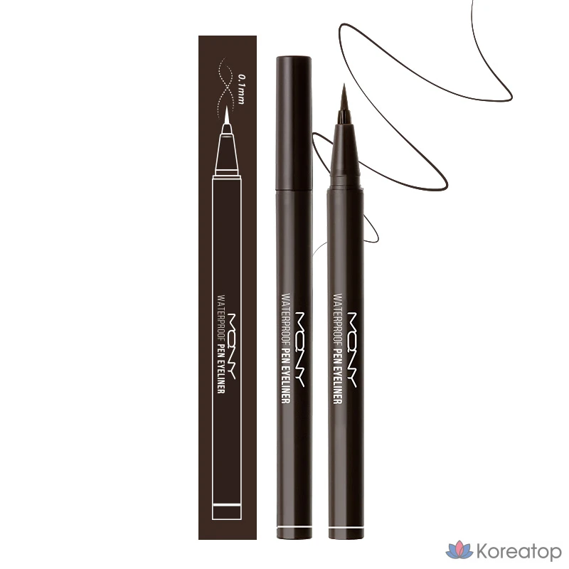 Водостойкая подводка для глаз Mqny New York, 0,6 г, коричнево-черная, 1 шт.