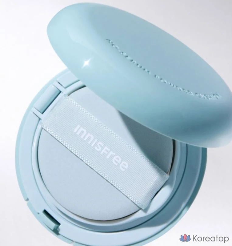 Пудра-кушон Innisfree No-Sebum, 14 г, фарфоровый цвет, 1 шт., фото 3