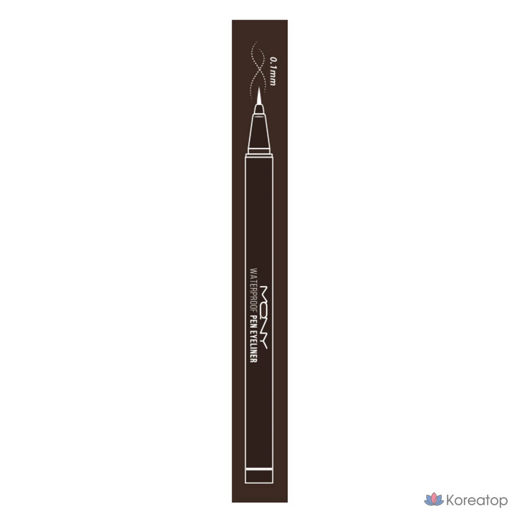 Водостойкая подводка для глаз Mqny New York, 0,6 г, коричнево-черная, 1 шт.