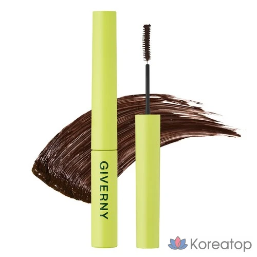 Тушь для ресниц Giverny Close-fitting Sensitive Long-Lash Mascara, 3 г, 02 Black Brown, 1 шт.