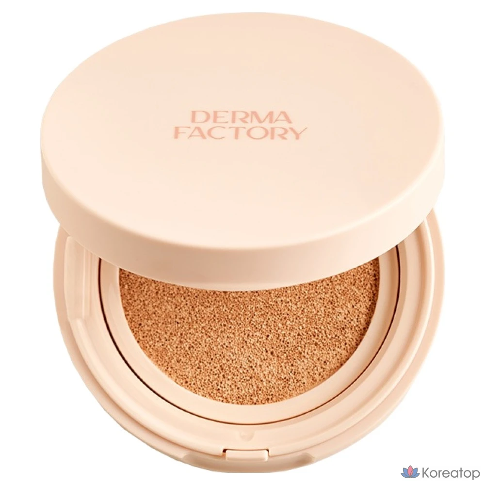 Тональный крем-кушон Derma Factory Vegan Collagen Cushion Foundation, 15 г, № 19, 1 шт.