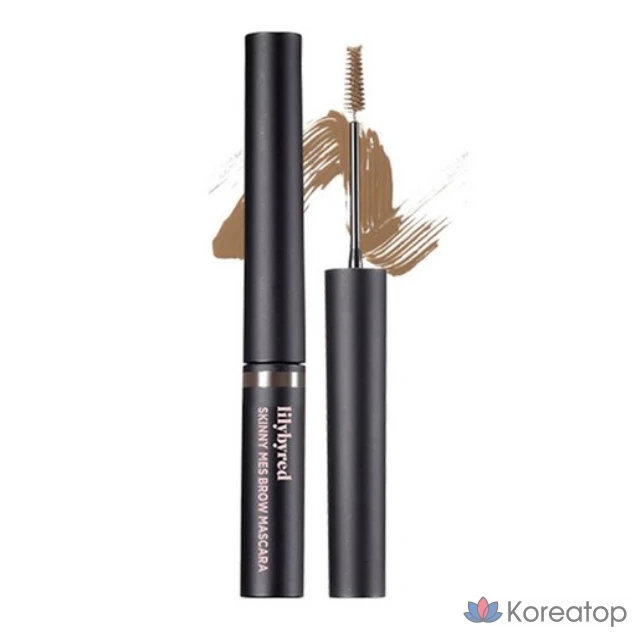 Тушь для бровей Lilybyred Skinny Messy Brow Mascara 3,5 г, серо-коричневый цвет, 1 шт.